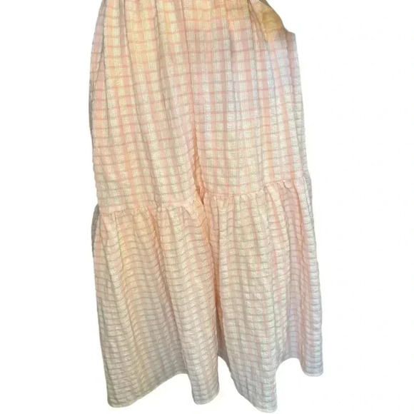 Calixta Gorg Pink Plaid Ruffle Dress Size Small .#87 - Picture 4 of 16